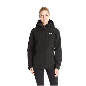 Helly Hansen Paramount Insulated Softshell Ski Jacket Parka Hoodie Black Medium